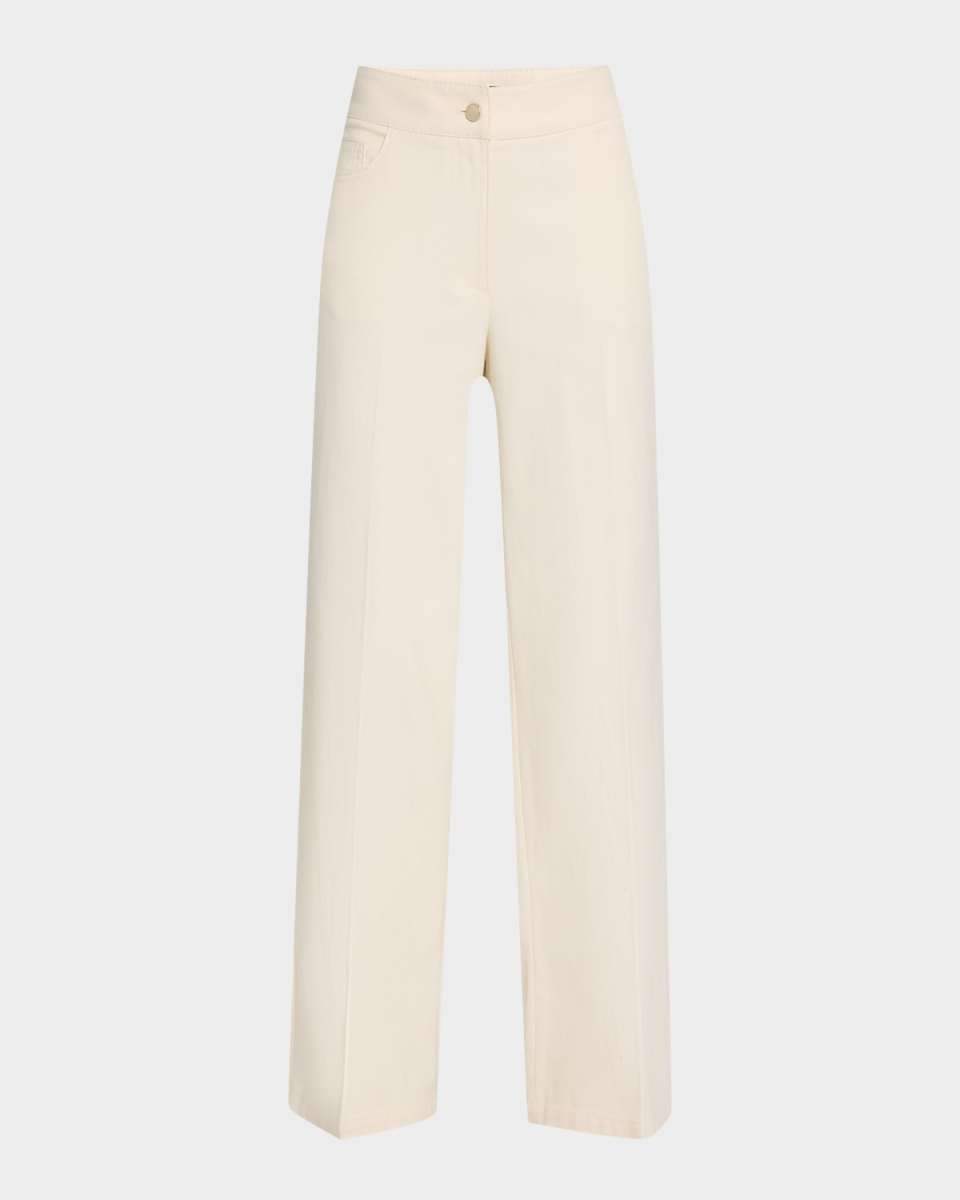 The Leith Straight-Leg Stretch Cotton Pants